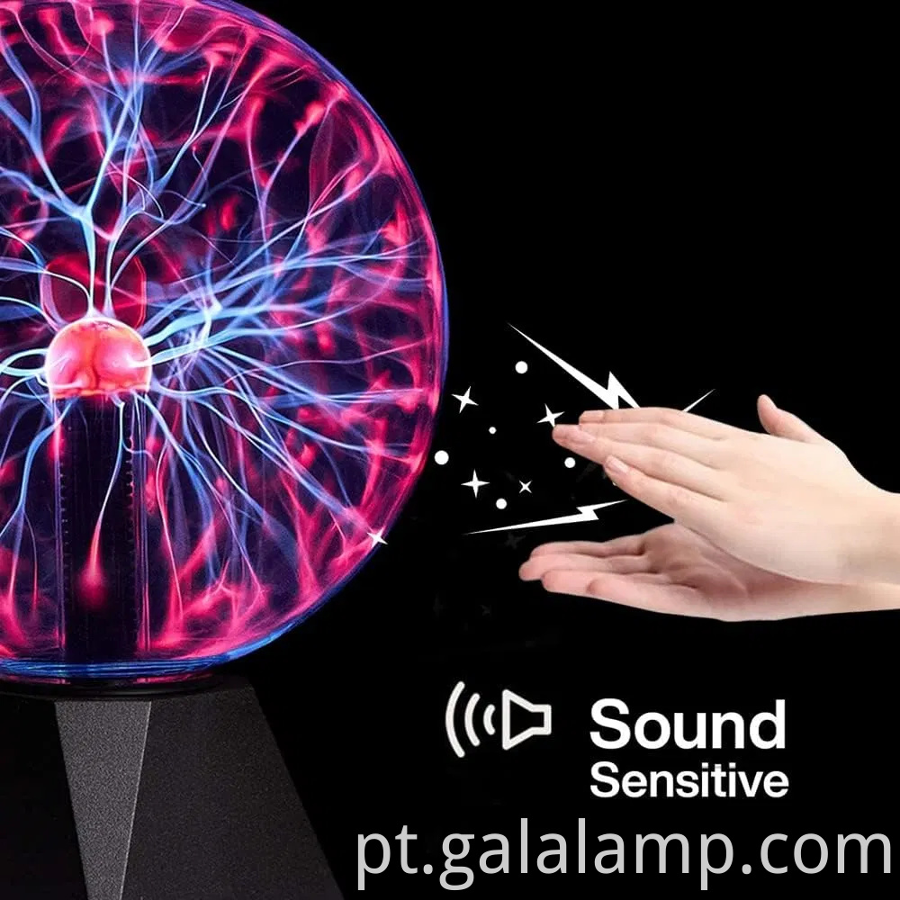 Bola de plasma interativo de 5 polegadas com sensibilidade ao toque e som